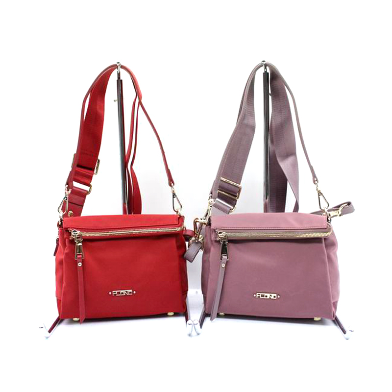 High Quality Nylon Material Ladies Sling Shoulder Bag with Zipper